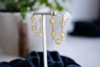 つ ら な り - Yellow apatite ピアス　